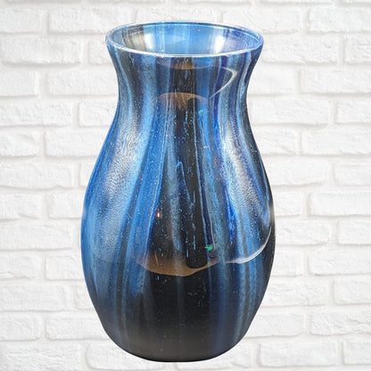 Acrylic Pour Painted Glass Vase