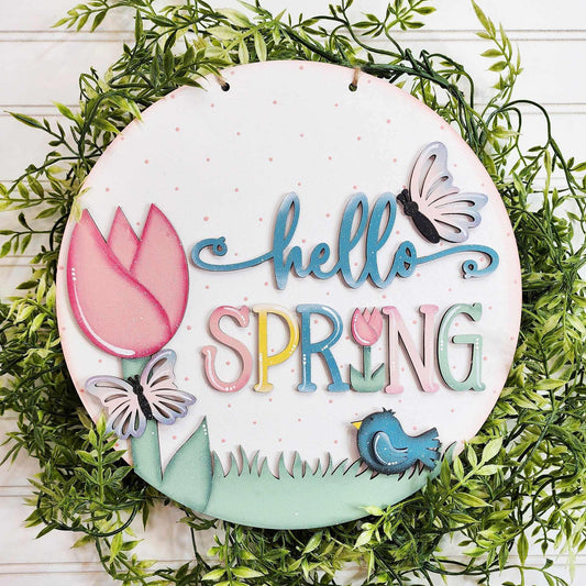 Home DIY Kit - Hello Spring Round